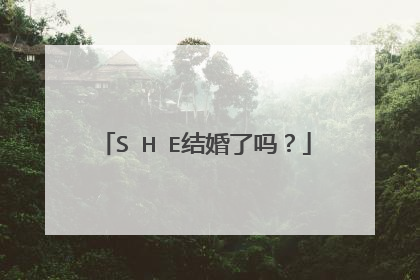 S H E结婚了吗?