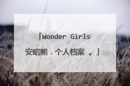 Wonder Girls 安昭熙．个人档案 。
