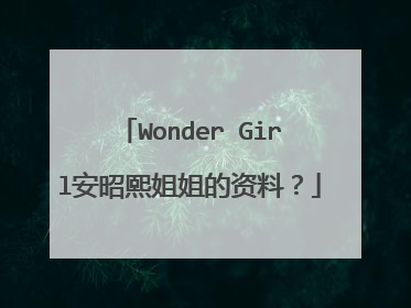 Wonder Girl安昭熙姐姐的资料？