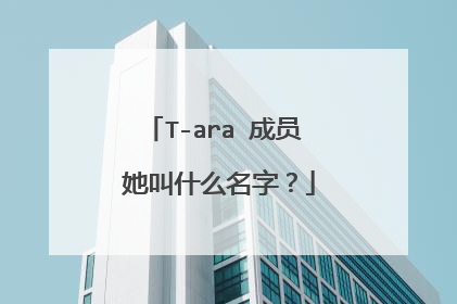 T-ara 成员 她叫什么名字？