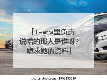 T-ara里负责说唱的那人是谁呀?跪求她的资料