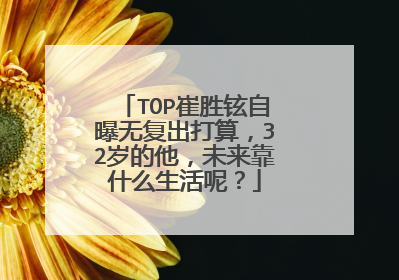 TOP崔胜铉自曝无复出打算,32岁的他,未来靠什么生活呢?