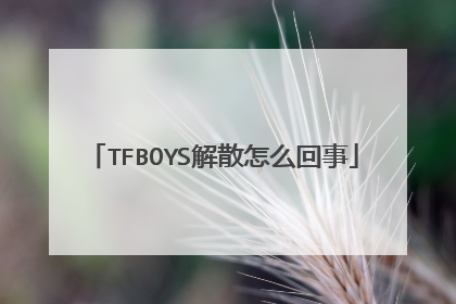 TFBOYS解散怎么回事