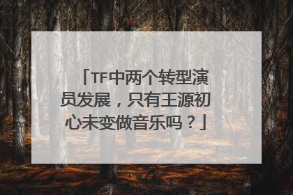 TF中两个转型演员发展,只有王源初心未变做音乐吗?