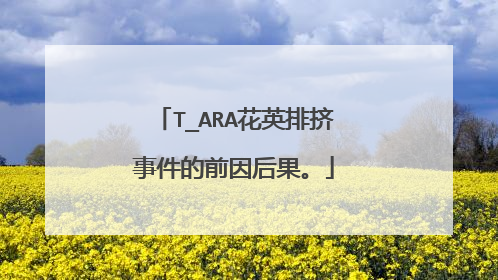 T_ARA花英排挤事件的前因后果。