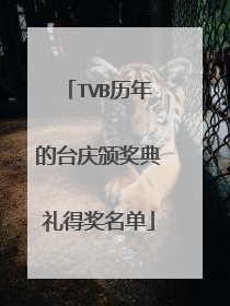 TVB历年的台庆颁奖典礼得奖名单