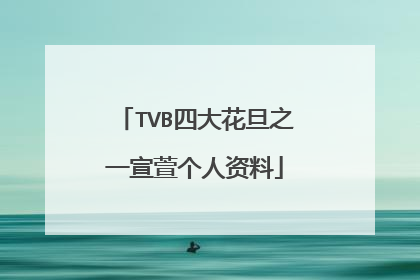 TVB四大花旦之一宣萱个人资料
