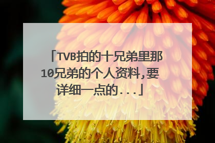 TVB拍的十兄弟里那10兄弟的个人资料,要详细一点的...