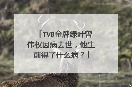 TVB金牌绿叶曾伟权因病去世，他生前得了什么病？