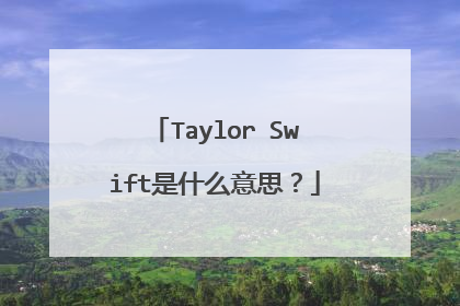 Taylor Swift是什么意思?