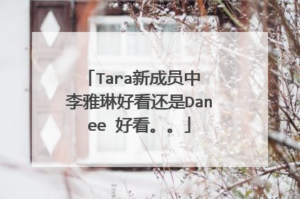 Tara新成员中 李雅琳好看还是Danee 好看。。