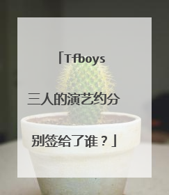 Tfboys三人的演艺约分别签给了谁?