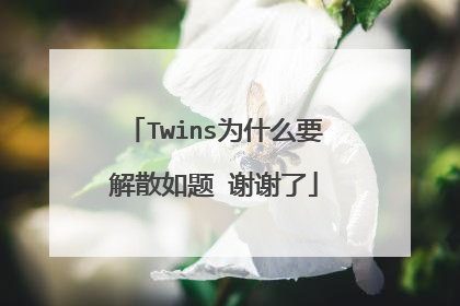 Twins为什么要解散如题 谢谢了