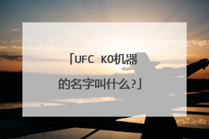 UFC KO机器 的名字叫什么?