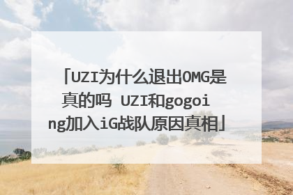 UZI为什么退出OMG是真的吗 UZI和gogoing加入iG战队原因真相