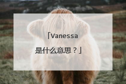 Vanessa是什么意思？