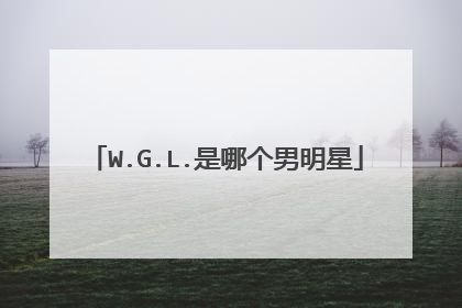 W.G.L.是哪个男明星