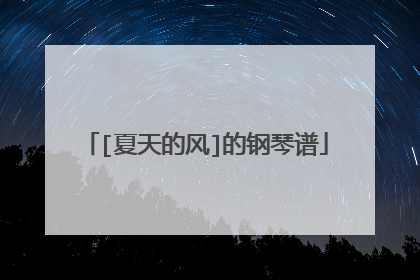 [夏天的风]的钢琴谱