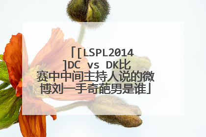 [LSPL2014]DC vs DK比赛中中间主持人说的微博刘一手奇葩男是谁