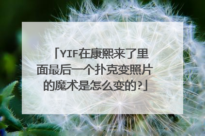 YIF在康熙来了里面最后一个扑克变照片的魔术是怎么变的?