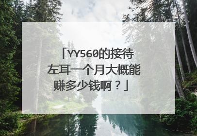 YY560的接待 左耳一个月大概能赚多少钱啊?