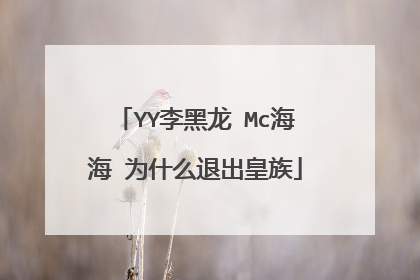 YY李黑龙 Mc海海 为什么退出皇族