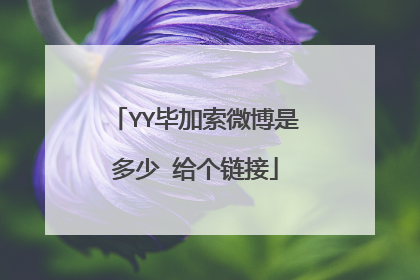 YY毕加索微博是多少 给个链接