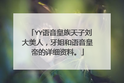YY语音皇族天子刘大美人，牙姐和语音皇帝的详细资料。