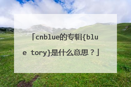 cnblue的专辑{blue tory}是什么意思?