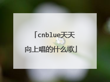 cnblue天天向上唱的什么歌