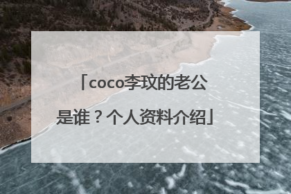 coco李玟的老公是谁？个人资料介绍