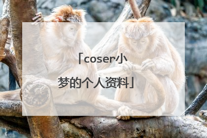 coser小梦的个人资料