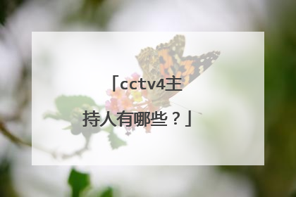 cctv4主持人有哪些？
