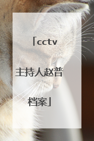cctv主持人赵普档案