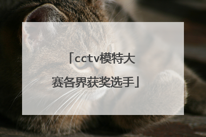 cctv模特大赛各界获奖选手