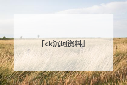 ck沉珂资料