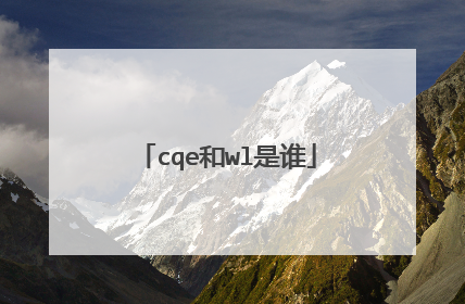 cqe和wl是谁