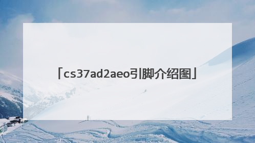 cs37ad2aeo引脚介绍图