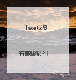 aoa成员有哪些呢?