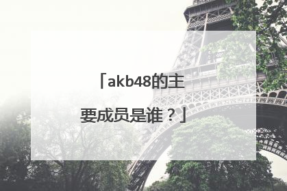 akb48的主要成员是谁？