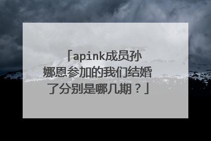 apink成员孙娜恩参加的我们结婚了分别是哪几期？