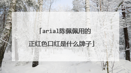 arial陈佩佩用的正红色口红是什么牌子