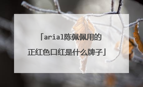 arial陈佩佩用的正红色口红是什么牌子