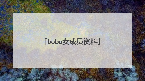 bobo女成员资料
