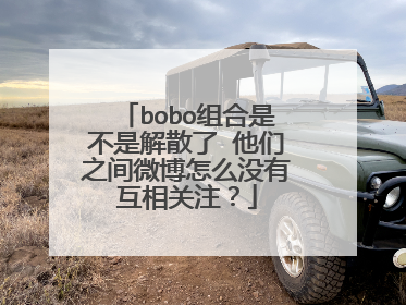 bobo组合是不是解散了 他们之间微博怎么没有互相关注？