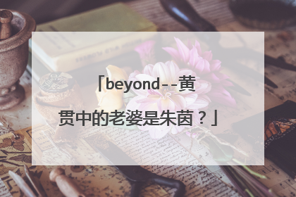 beyond--黄贯中的老婆是朱茵？