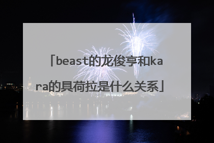 beast的龙俊亨和kara的具荷拉是什么关系