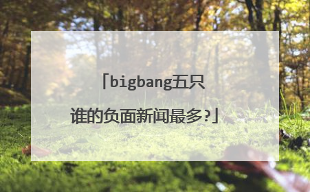 bigbang五只谁的负面新闻最多?