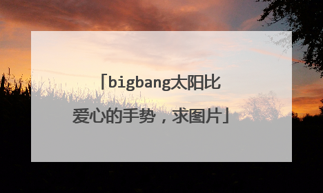 bigbang太阳比爱心的手势,求图片