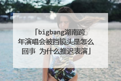 bigbang湖南跨年演唱会被挡镜头是怎么回事 为什么推迟表演